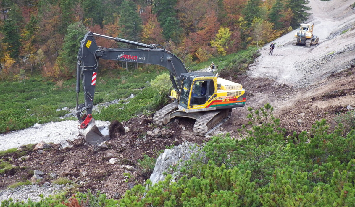 Rekultivierung im alpinen Gelände