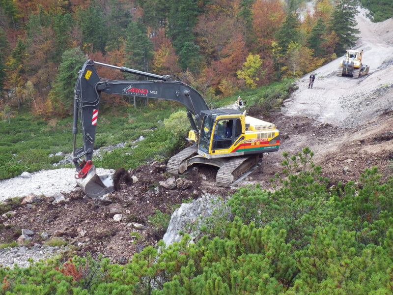 Rekultivierung im alpinen Gelände
